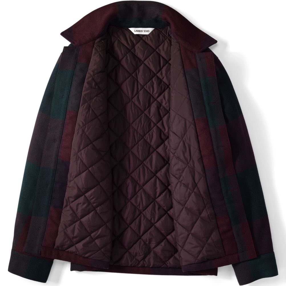 Men's Wool Blend Shirt Jacket | Lands' End