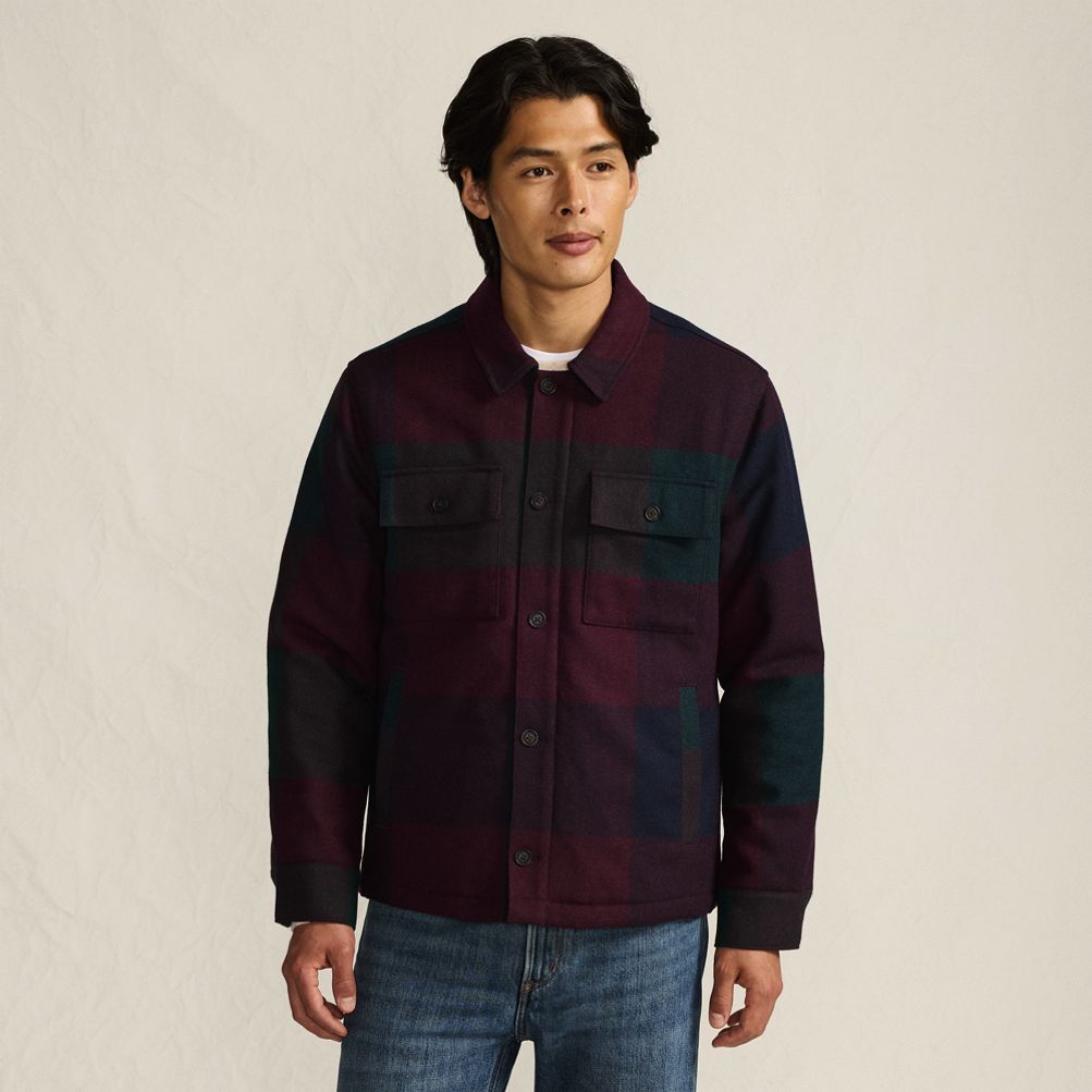 ジャケット・アウター the mad shop Wool Stripe Shirt Jacket 48