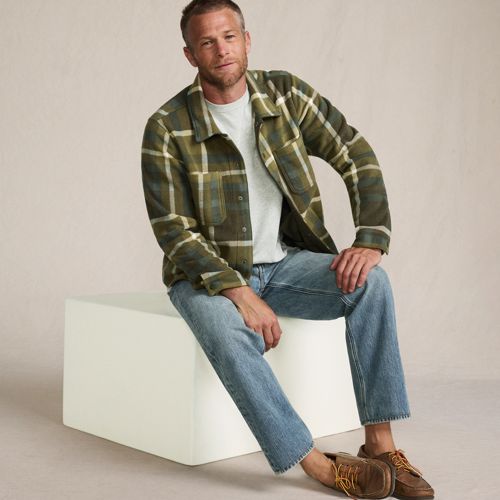 You hei様land's end hunting jacket Men's Anyweather Fleece Shirt Jacket | Lands' End