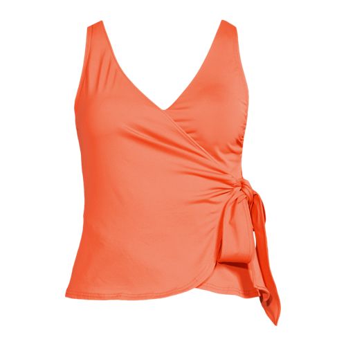 Women's Side Tie Tankini Top | Lands' End