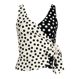 Women's Chlorine Resistant Side Tie V-neck Tankini Swimsuit Top
