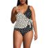 Women's Plus Size Side Tie Tankini Top, Front