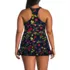 Women's Plus Size High Neck Racerback Midkini Top, Back