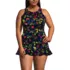 Women's Plus Size High Neck Racerback Midkini Top, Front
