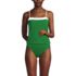 Women's Reversible Scoop Neck Tie Back Tankini Swimsuit Top, Front