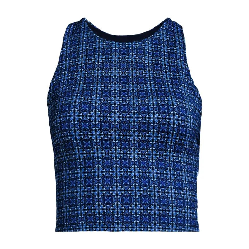 Women's High Neck Racerback Midkini Top, Front