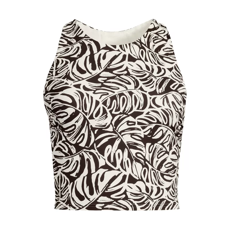 Women's High Neck Racerback Midkini Top, Front