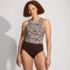 Women's High Neck Racerback Midkini Top, Front