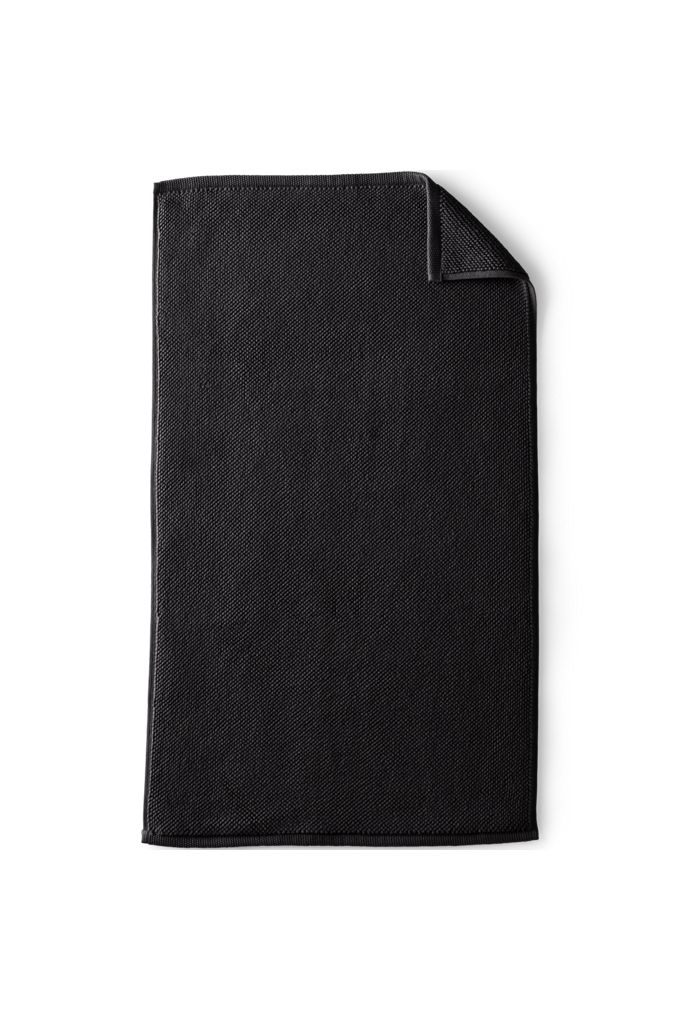 Lands' End Turkish Quick-dry Cotton Bath Mat In Black