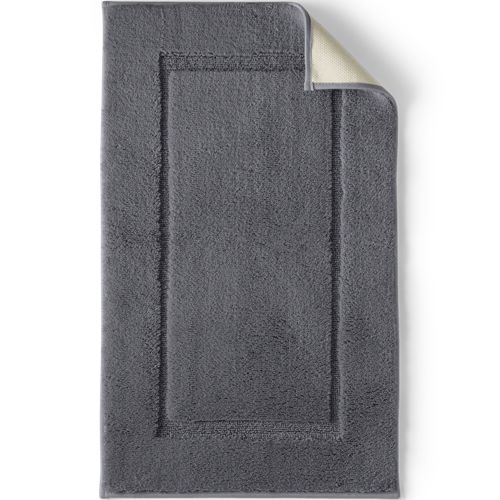 White Cotton Non-skid Small Bath Rug 16x23