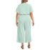 Women's Plus Size Cupro Tie Waist Jumpsuit, Back
