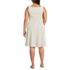Women's Plus Size Cupro Fit and Flare Sleeveless Dress, Back