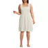 Women's Plus Size Cupro Fit and Flare Sleeveless Dress, Front