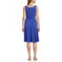 Women's Petite Cupro Fit and Flare Sleeveless Dress, Back