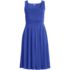 Women's Petite Cupro Fit and Flare Sleeveless Dress, Front