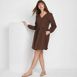 Women's Pinwale Cord V Neck Dress, alternative image