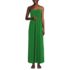 Women's Cupro Bandeau Maxi Dress with Removable Straps, Front