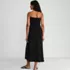 Women's Cupro Bandeau Maxi Dress with Removable Straps, Back