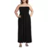 Women's Plus Size Cupro Bandeau Maxi Dress with Removable Straps, Front