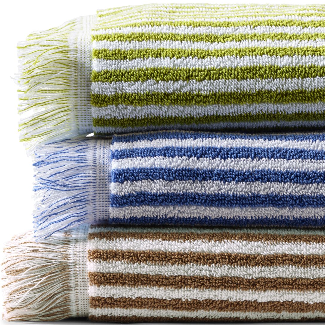 Cotton Yarn-dyed Stripe 6-Piece Bath Towel Set