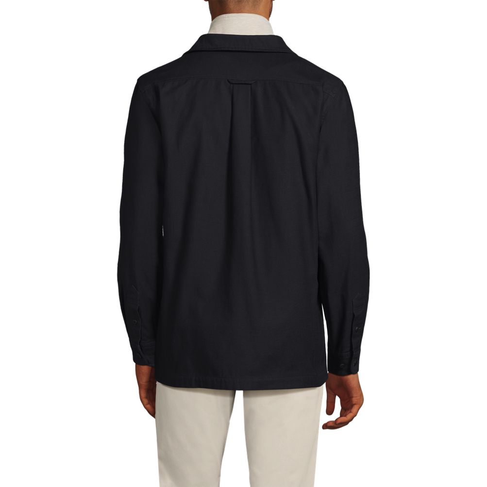Men's Lined Waffle Shirt Jacket | Lands' End
