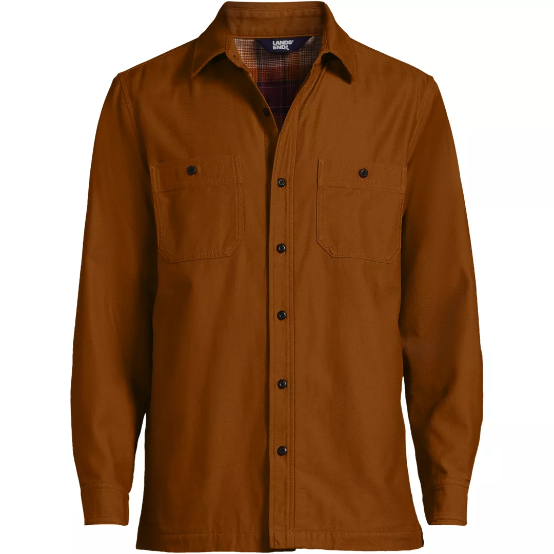 Men's Lined Waffle Shirt Jacket