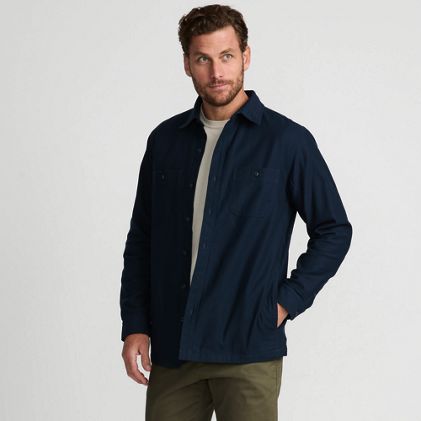Men's Lined Waffle Shirt Jacket - image 2