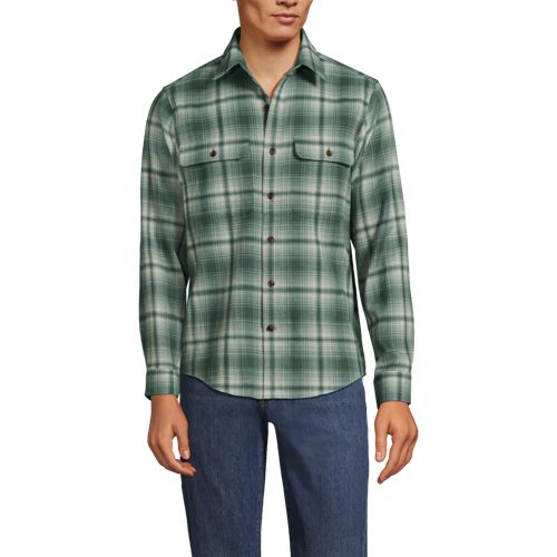 Men's Long Sleeve Woven Waffle Work Shirt, Front