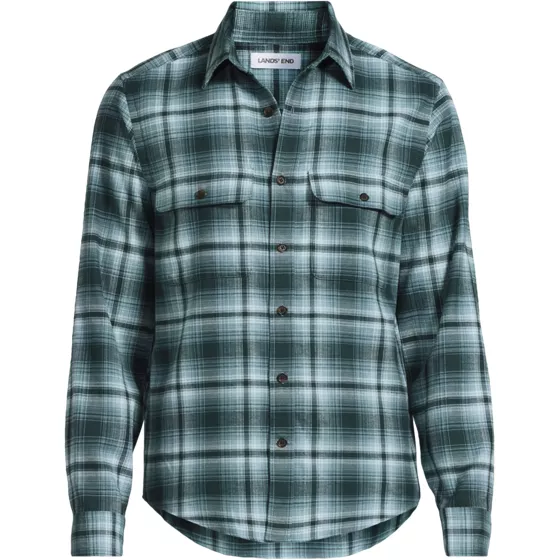 Men's Big Long Sleeve Woven Waffle Work Shirt - primary