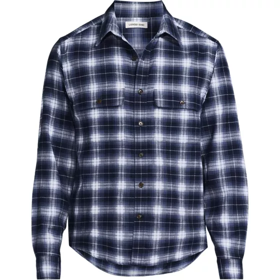 Men's Tall Long Sleeve Woven Waffle Work Shirt - primary