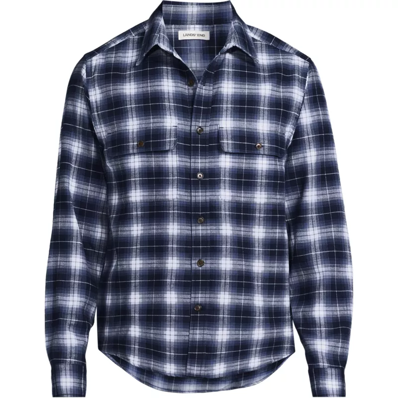 Men's Long Sleeve Woven Waffle Work Shirt, Front