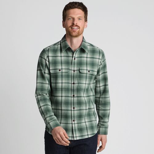 Men's Long Sleeve Woven Waffle Work Shirt, Front