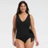 Women's Plus Size Side Tie Wrap One Piece Swimsuit, Front