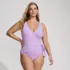Women's Plus Size Side Tie Wrap One Piece Swimsuit, Front