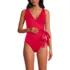Women's Side Tie Wrap One Piece Swimsuit, Front
