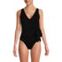 Women's Petite Side Tie Wrap One Piece Swimsuit, Front