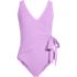 Women's Side Tie Wrap One Piece Swimsuit, Front