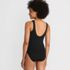 Women's Petite Side Tie Wrap One Piece Swimsuit, Back