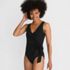 Women's Petite Side Tie Wrap One Piece Swimsuit, Front