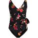 Women's Side Tie Wrap One Piece Swimsuit, Front