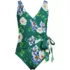 Women's Side Tie Wrap One Piece Swimsuit, Front
