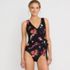Women's Side Tie Wrap One Piece Swimsuit, Front