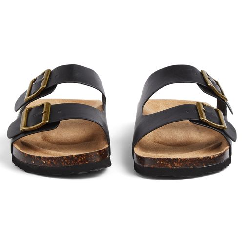 Buckle footbed sandals shop