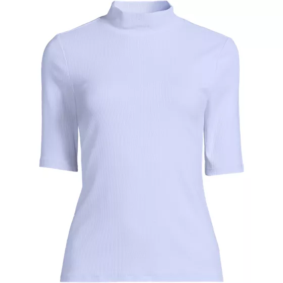 Women's Wide Rib Mock Turtleneck - primary