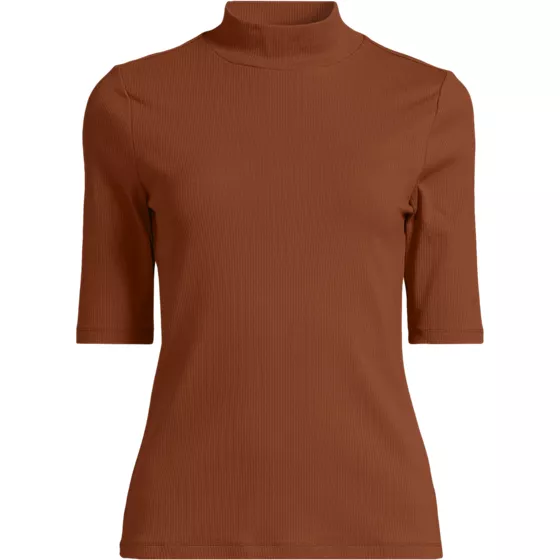 Women's Wide Rib Mock Turtleneck - primary