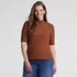 Women's Wide Rib Mock Turtleneck, Front