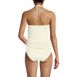 Women's Ruched Multi-Way V-neck Halter Tankini Swimsuit Top, Back