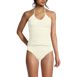 Women's Ruched Multi-Way V-neck Halter Tankini Swimsuit Top, Front