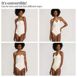 Women's Ruched Multi-Way V-neck Halter Tankini Swimsuit Top, alternative image