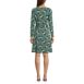 Women's Boatneck Long Sleeve Tie Waist Dress, Back